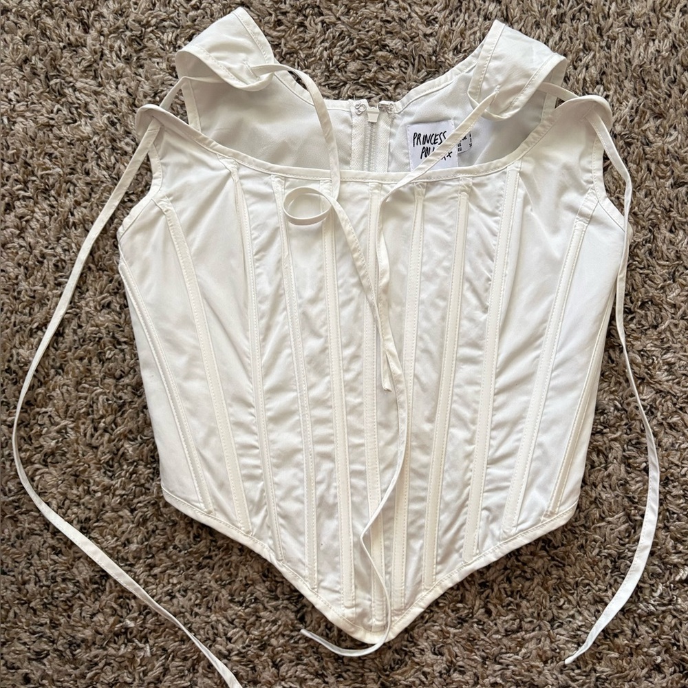 Princess Polly Ivory Corset Bustier Top